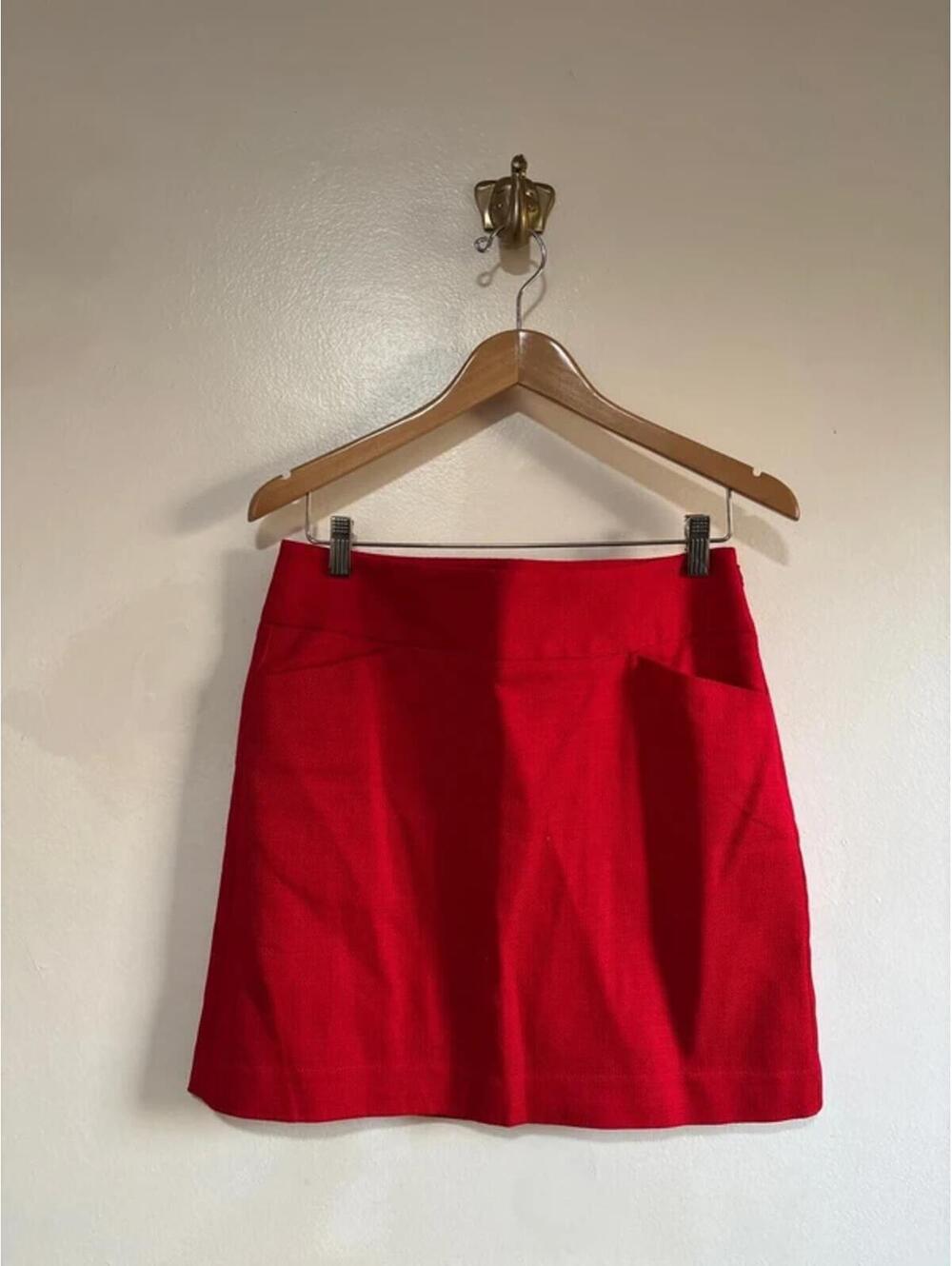 LOFT Brand New Aline Red Mini Skirt size 4